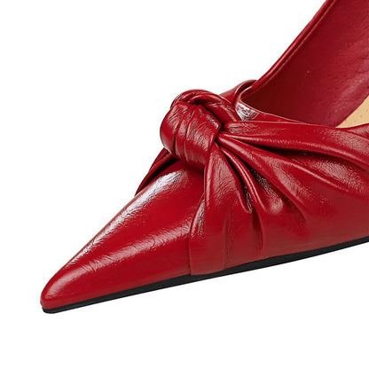 Red Women Pumps High Heels Stilettos 8 Cm Pointed Women