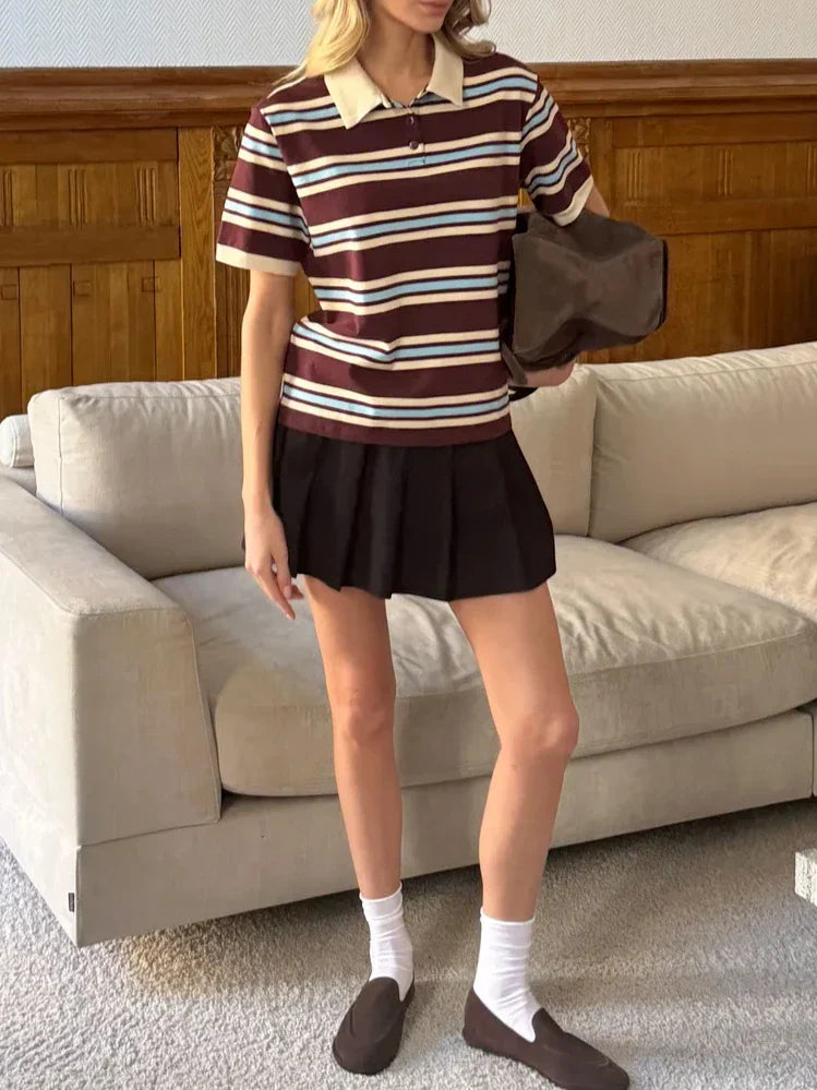 | Stripe Polo Tee