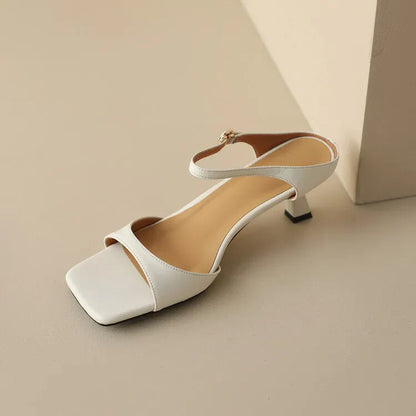 | Leather Heel Mules