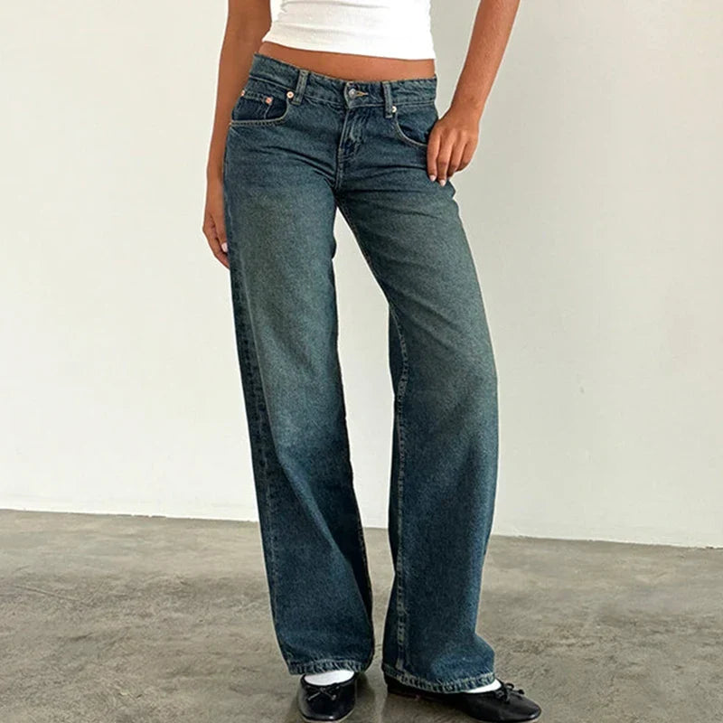 | Low-Waist Denim Pants