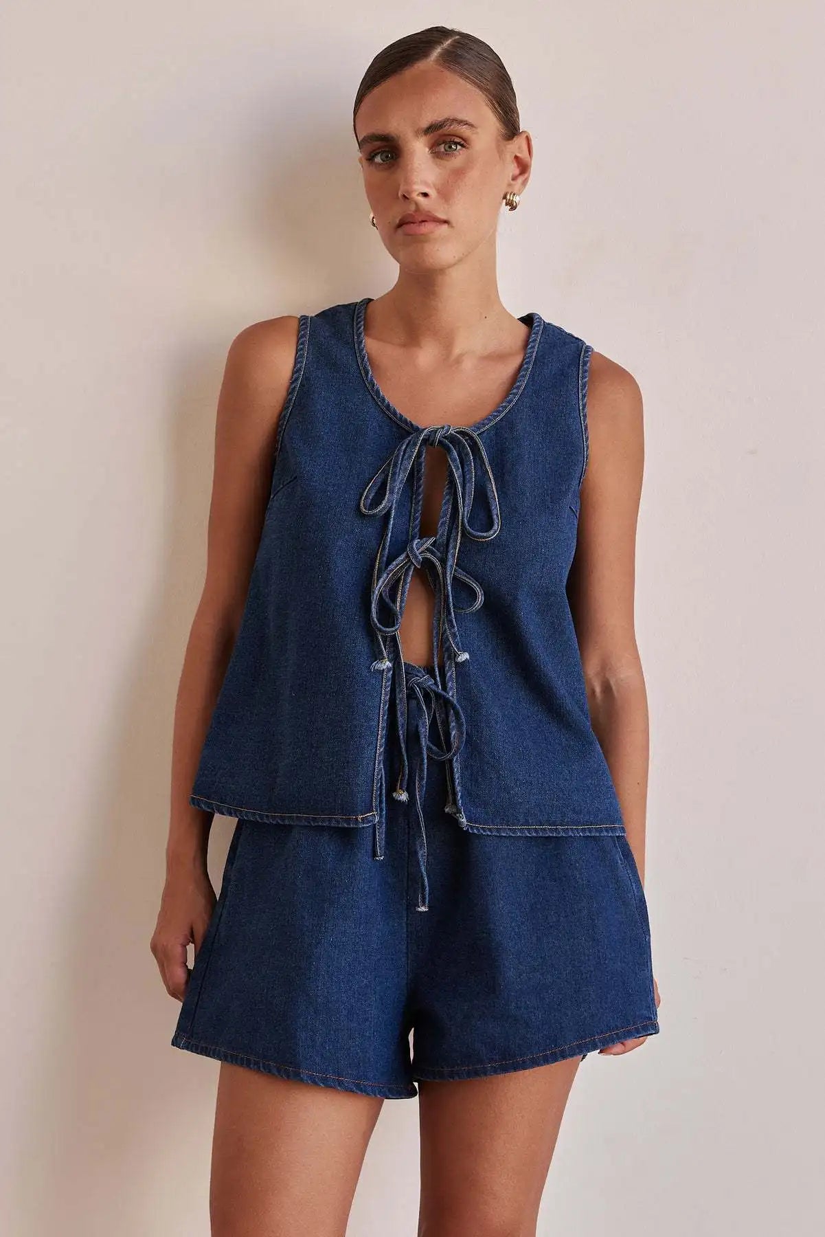 | Denim Tie Set