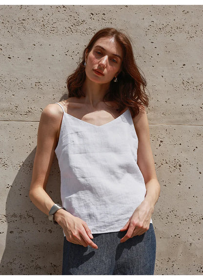 | Linen V-Neck Camisole Top