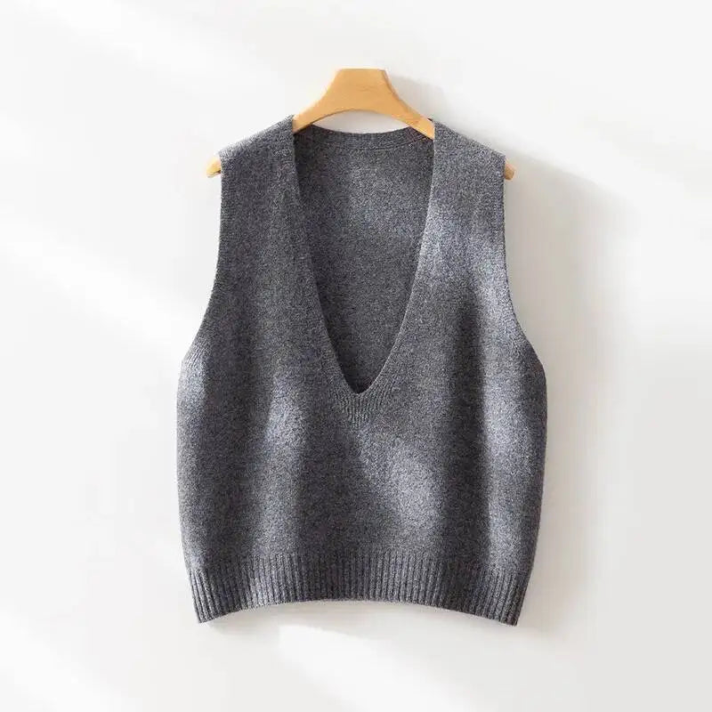 | Deep-V Wool Vest