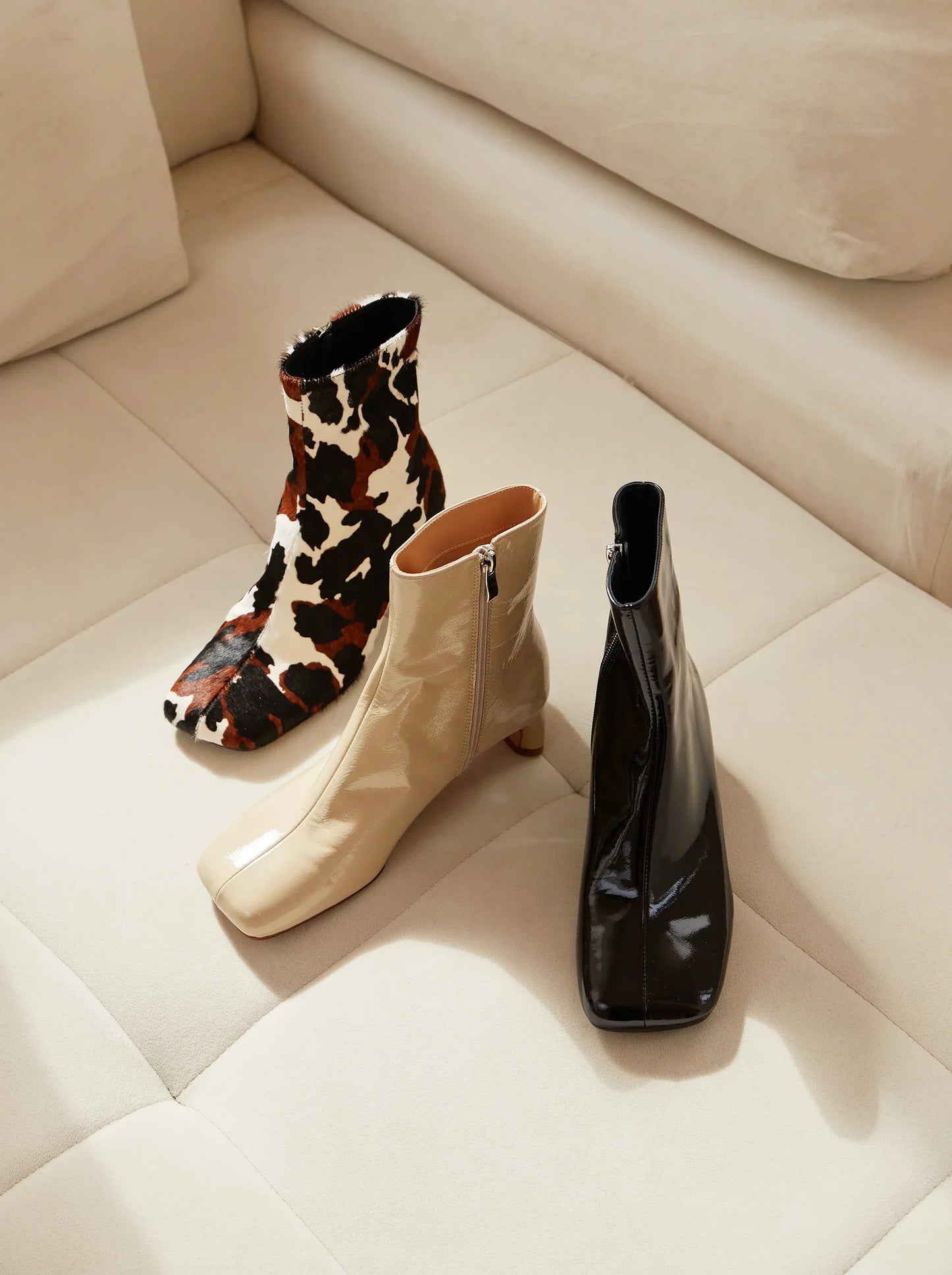 | Calf Hair Ankle Boots