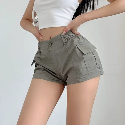 Striped Knit Low-Rise Short