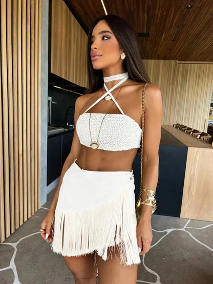 Knit Cardigan High Waist Pants Two Piece Set