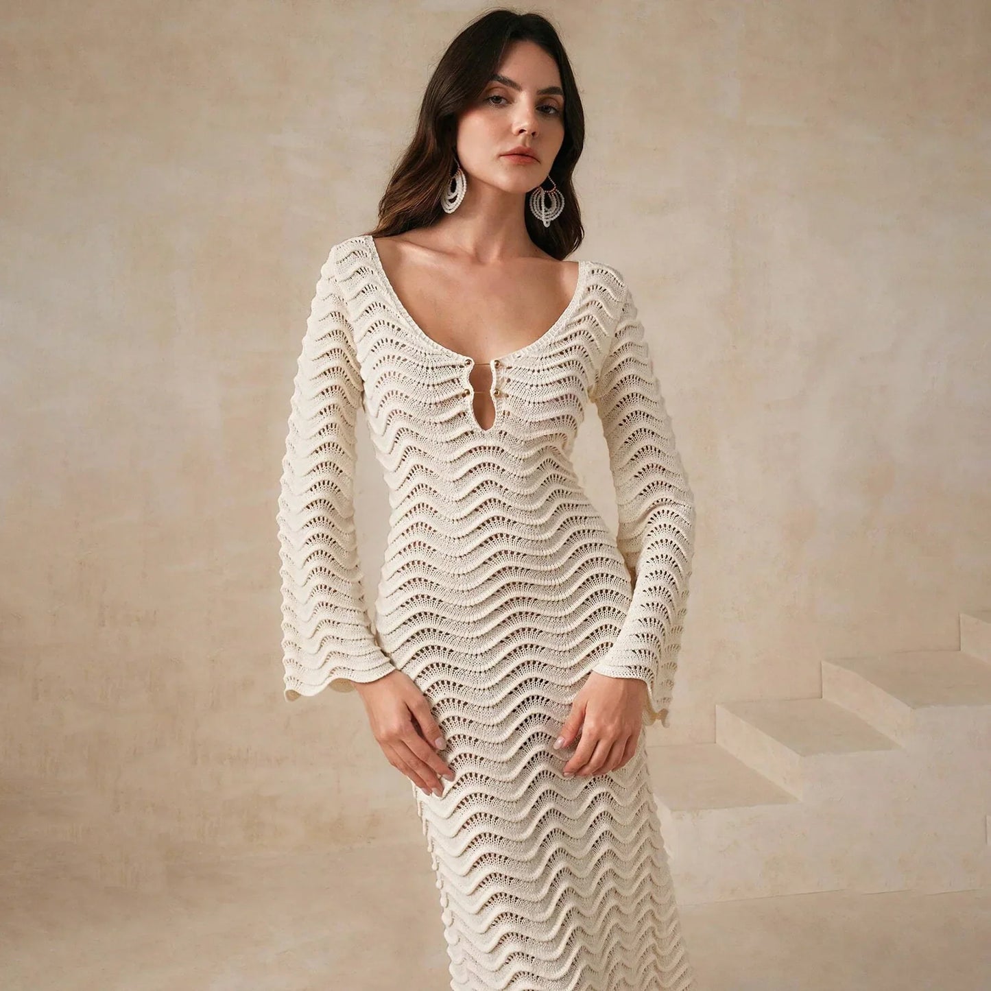 | Open-Knit Dress