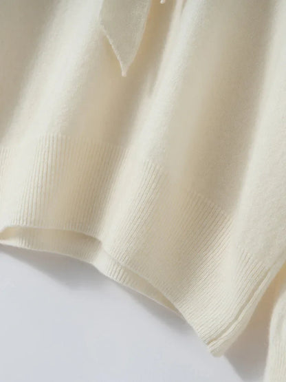 | Cashmere Pullover with Scarf Collar