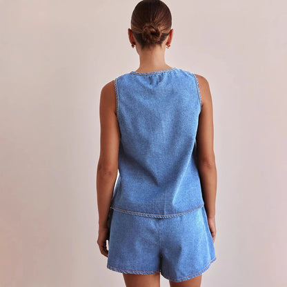 | Denim Tie Set