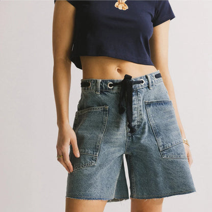 | Cotton Denim Shorts