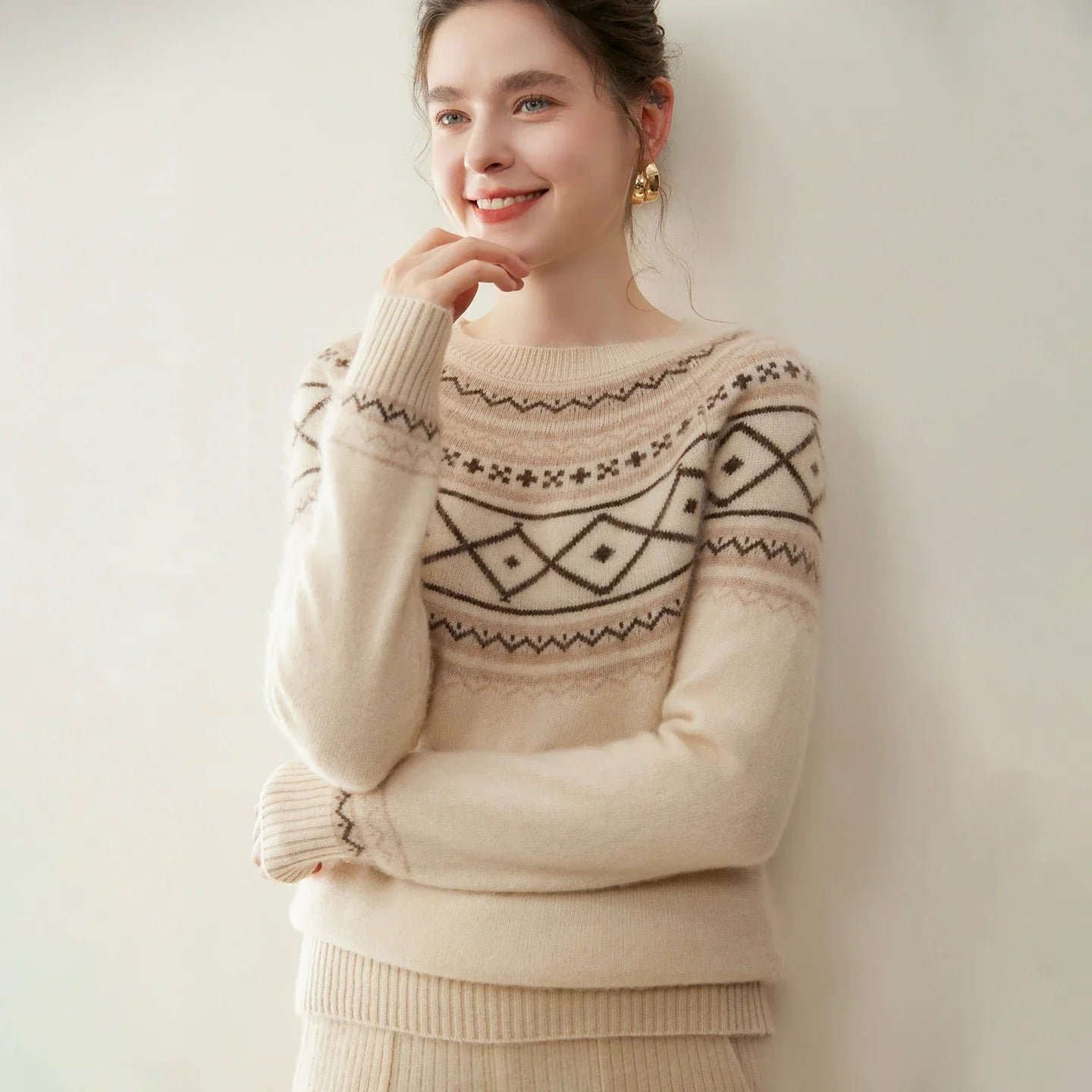 | Alpine Jacquard Cashmere Knit
