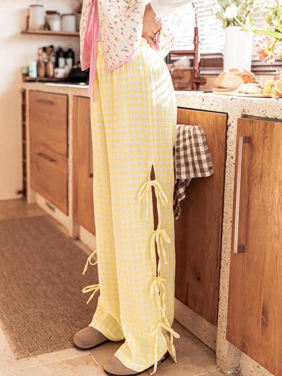| Checkered Cotton Trousers