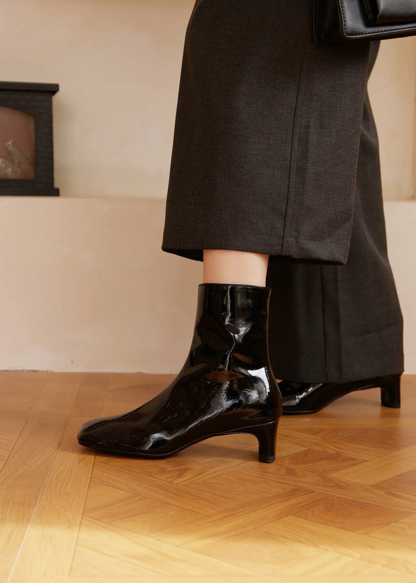 | Calf Hair Ankle Boots