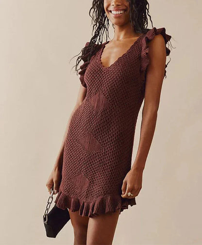 | Crochet Beach Mini Dress
