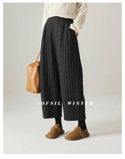 | Cotton Wide-Leg Pants