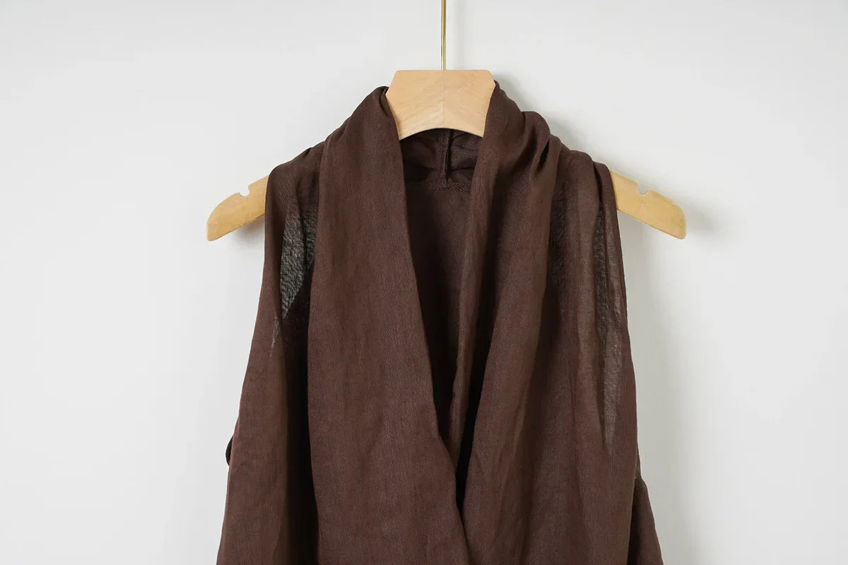 | Drape Linen Vest