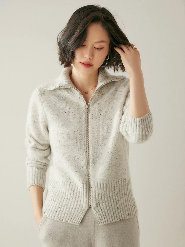 | Cashmere Zip Cardigan