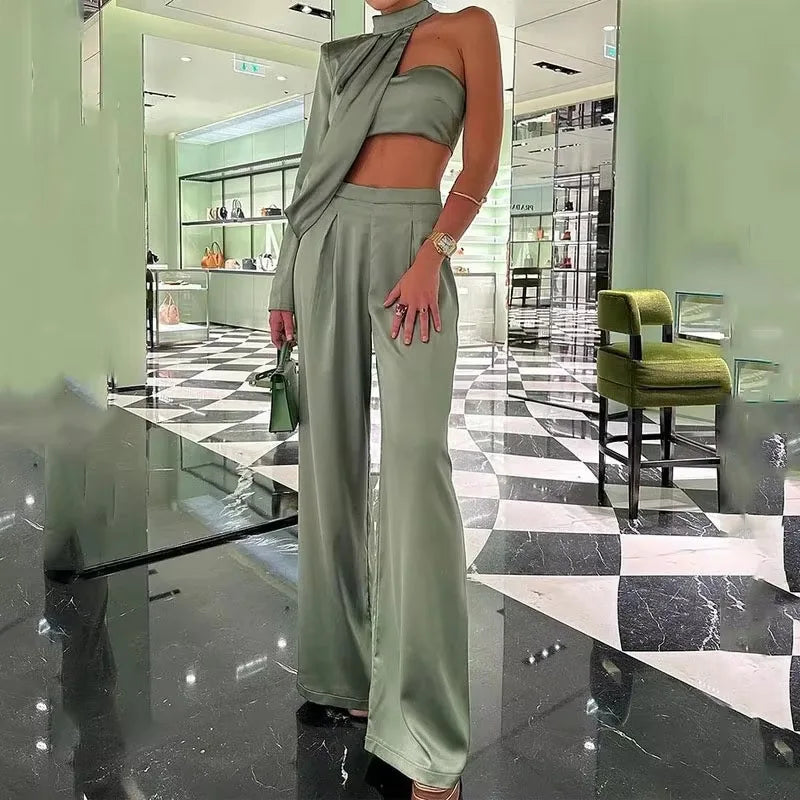 Halter Strapless Pant Suit