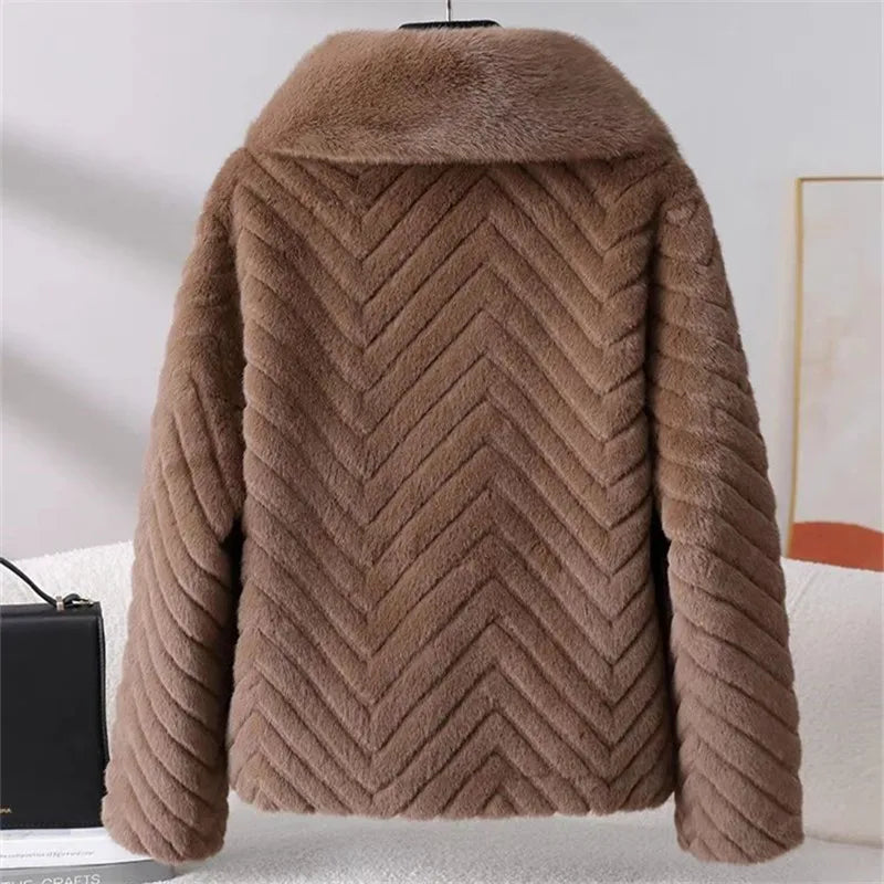| Faux Mink Jacket