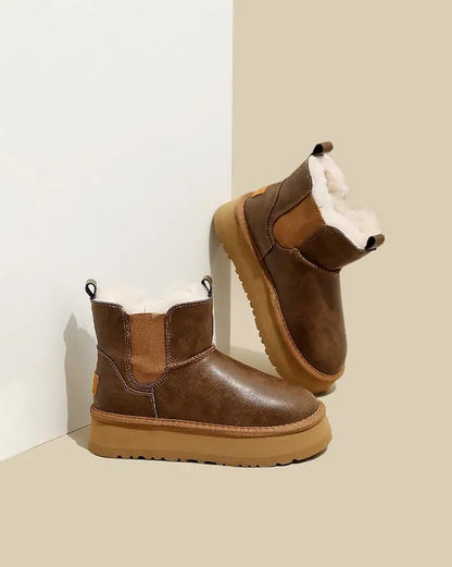 | Leather Fur Boots