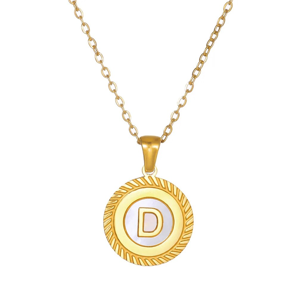 Round Mini Initial Necklace