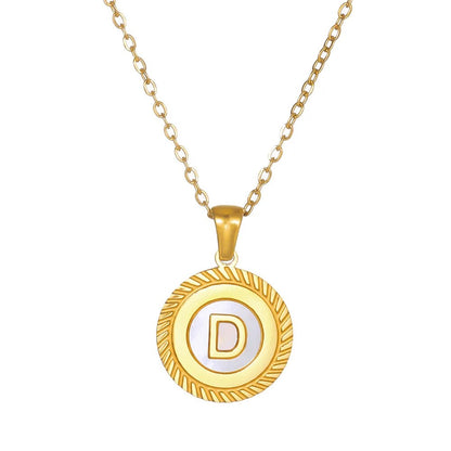 Round Mini Initial Necklace
