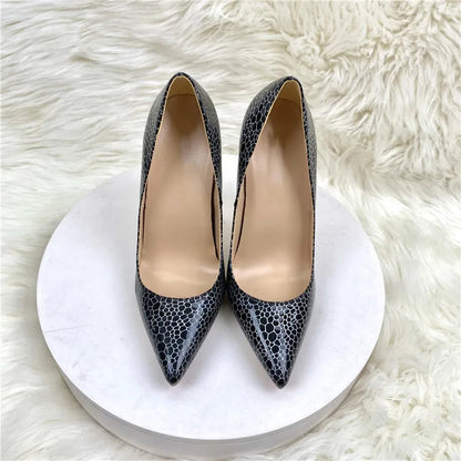 Black Patent Pointy Toe High Heel Celebrity Party Shoes