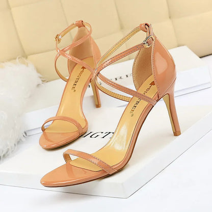 11cm Super High Heels Patent Leather Women Pumps Sexy Woman Heels