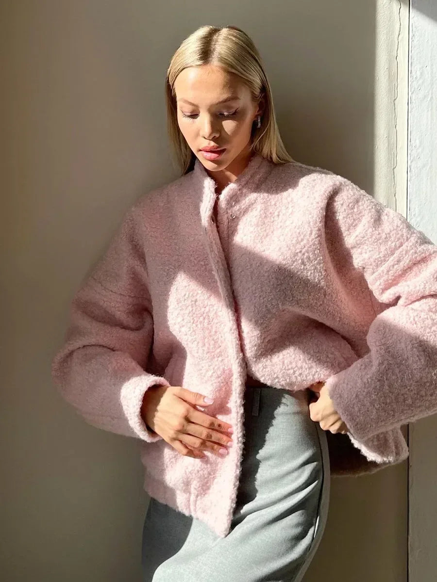 Short Fur Cardigan Winter Coat