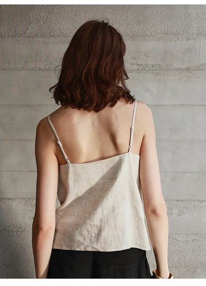 | Linen V-Neck Camisole Top