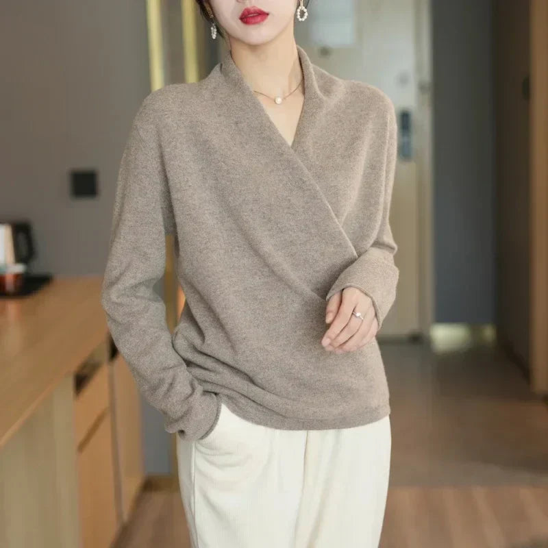 | V-Neck Knit Sweater