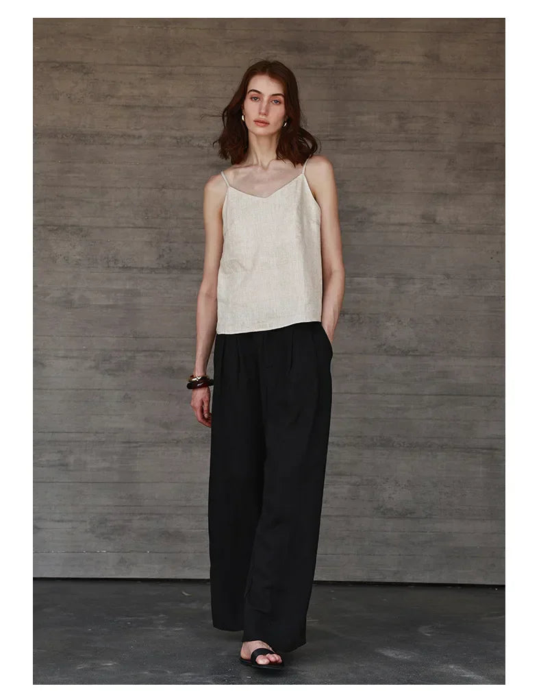 | Linen V-Neck Camisole Top