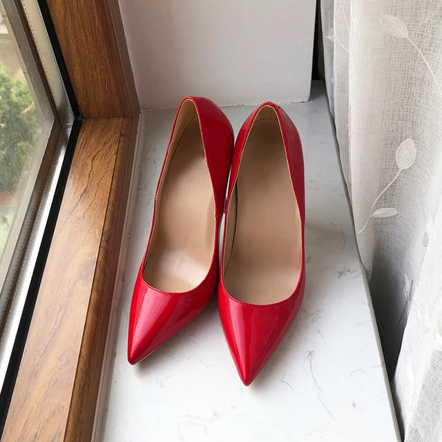 Black Yellow Red Extreme 12cm Thin High Heels