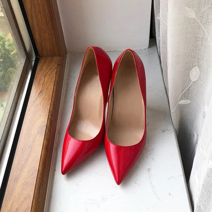 Black Yellow Red Extreme 12cm Thin High Heels