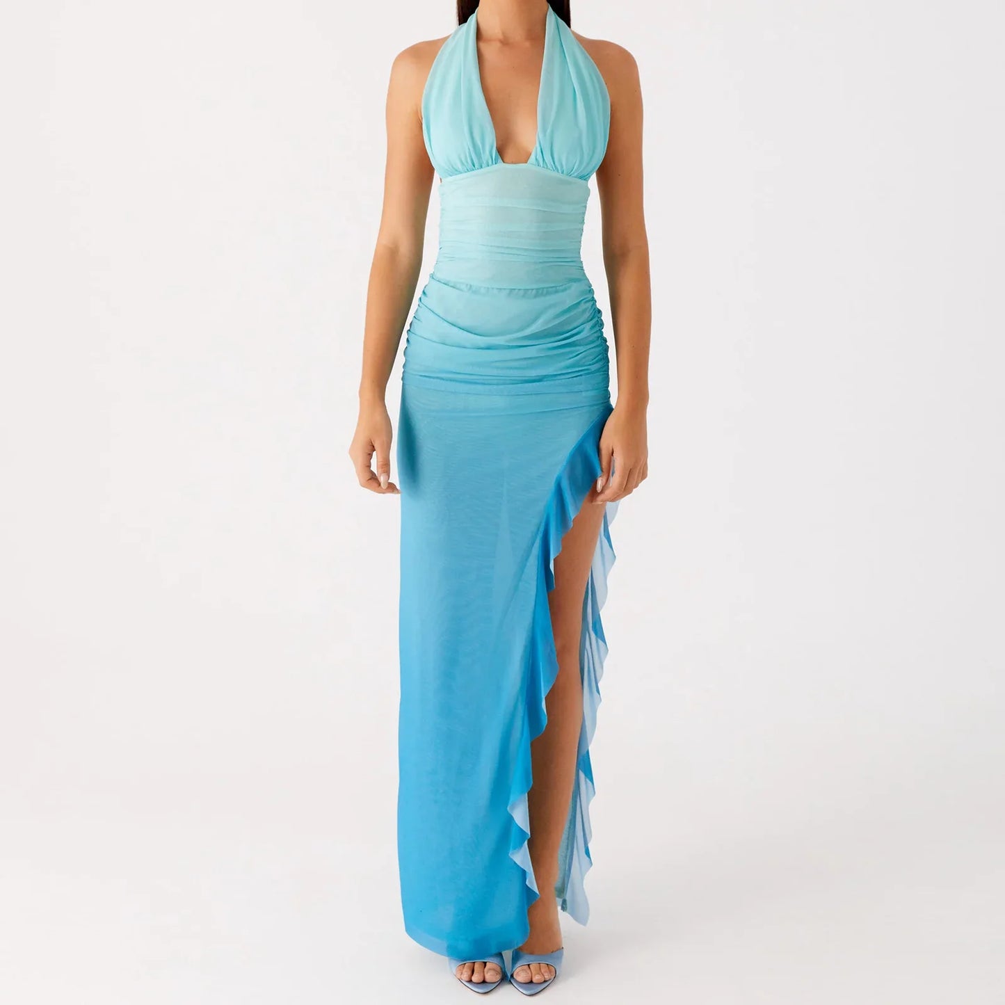Spaghetti Strap Slim Maxi Floral Dress