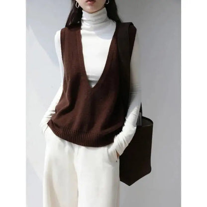 | Deep-V Wool Vest