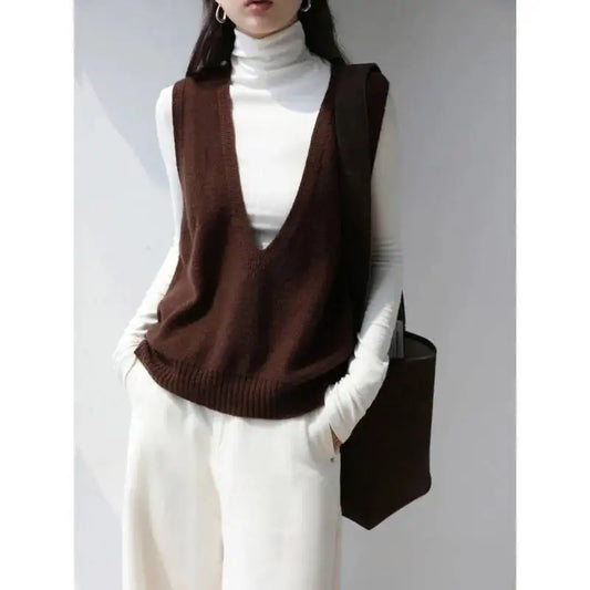 | Deep-V Wool Vest