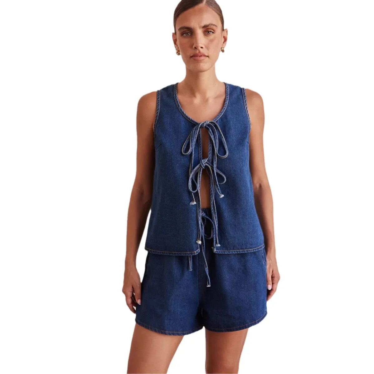 | Denim Tie Set