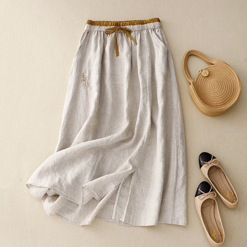 | 100% Linen Skirt