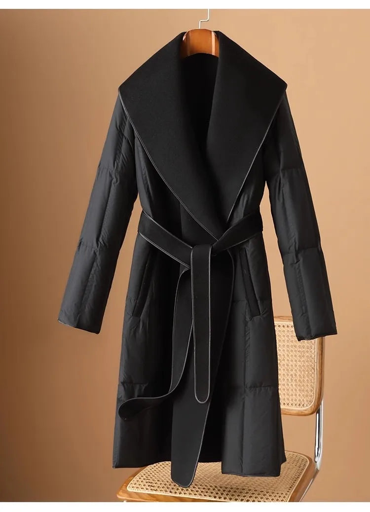 | Wool-Collar Down Coat