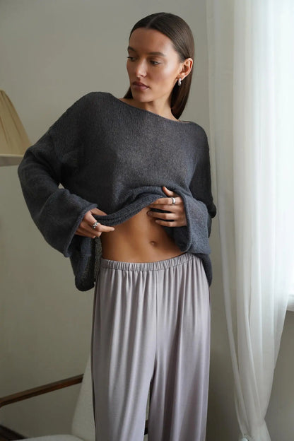 | Relaxed Crewneck Sweater