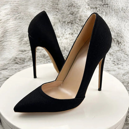 Flock Pointy Toe High Heels for Sexy Women