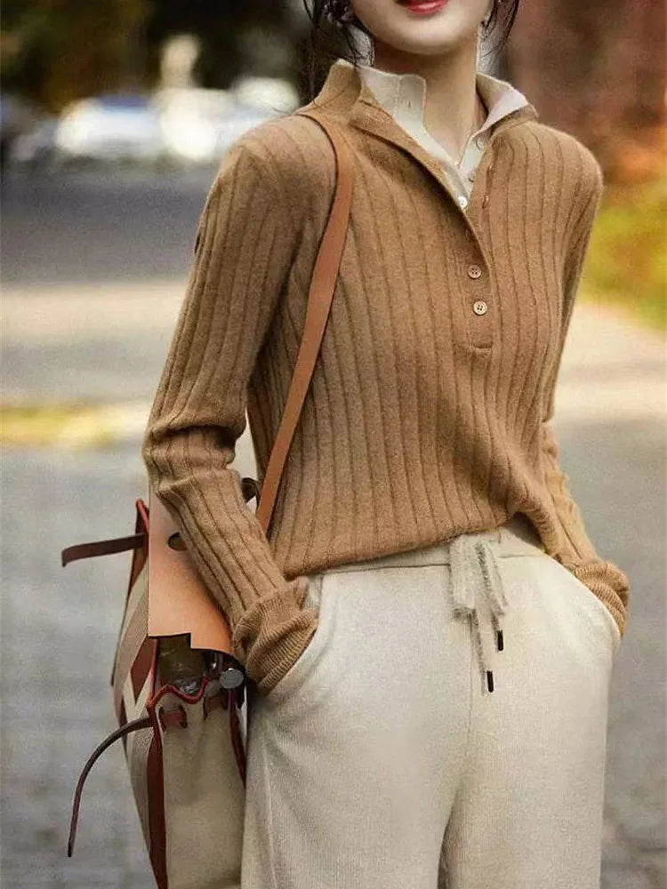 | Ribbed Wool Polo