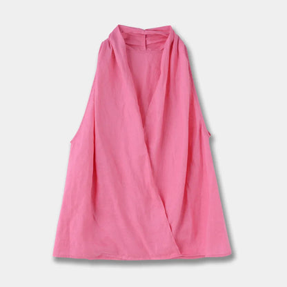 | Drape Linen Vest