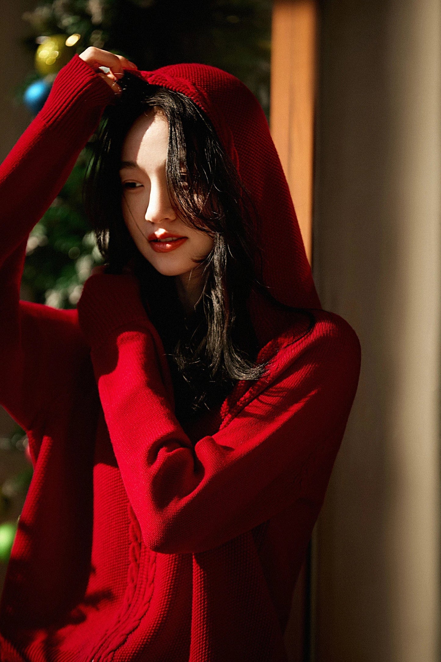 | Cashmere Hooded Cardigan