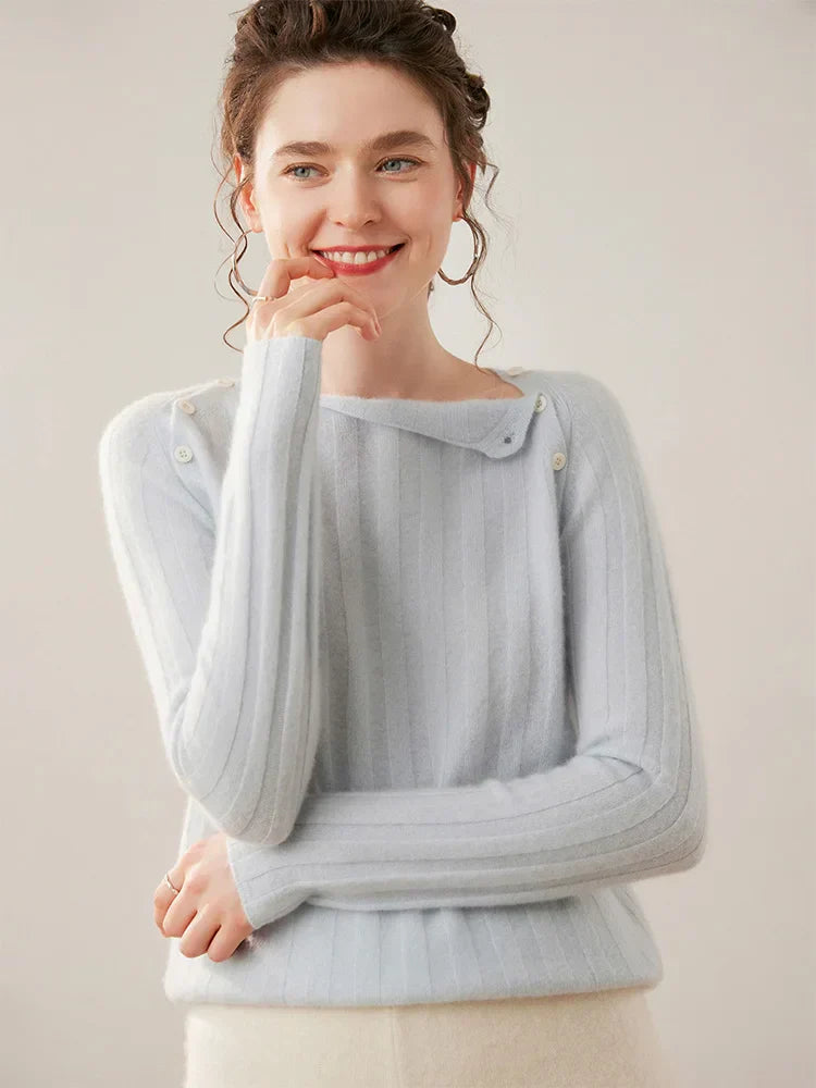 | Buttoned Cashmere Sweater