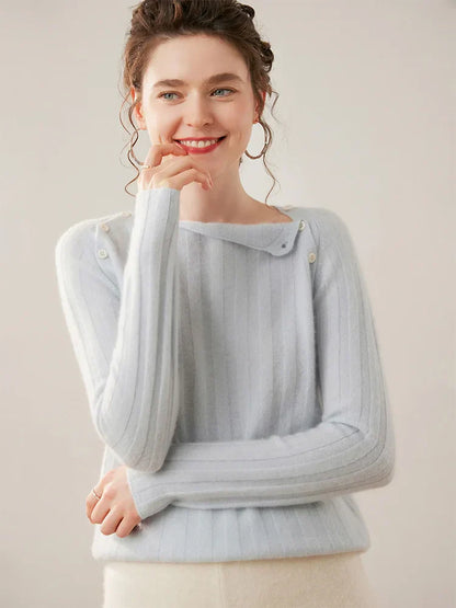 | Buttoned Cashmere Sweater