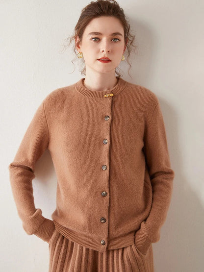 | Cashmere Button Cardigan