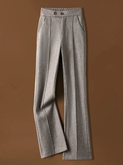| Wool-Blend Flare Trousers