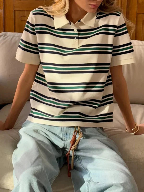 | Stripe Polo Tee